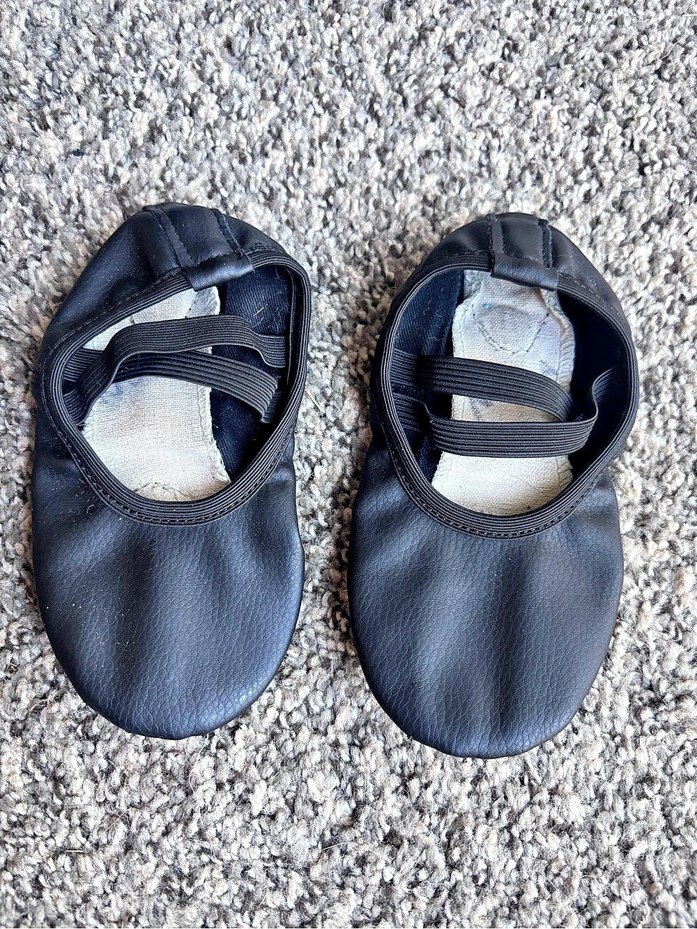 Leather Ballet Shoe Black Toddler size 8